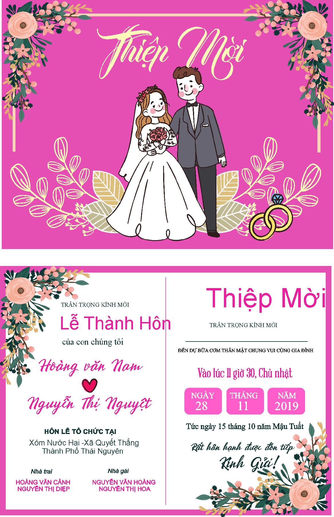 Vector Thiệp Cưới 28