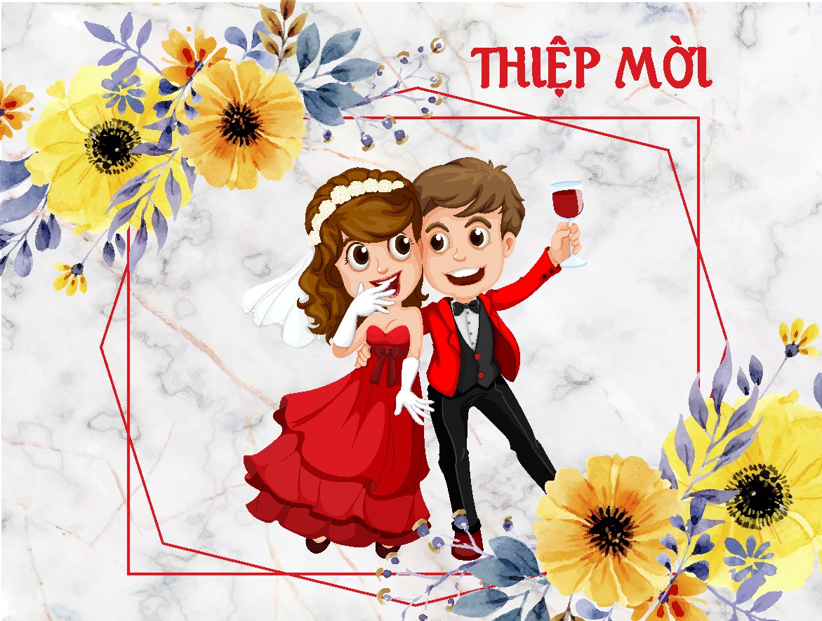 Vector Thiệp Cưới 4